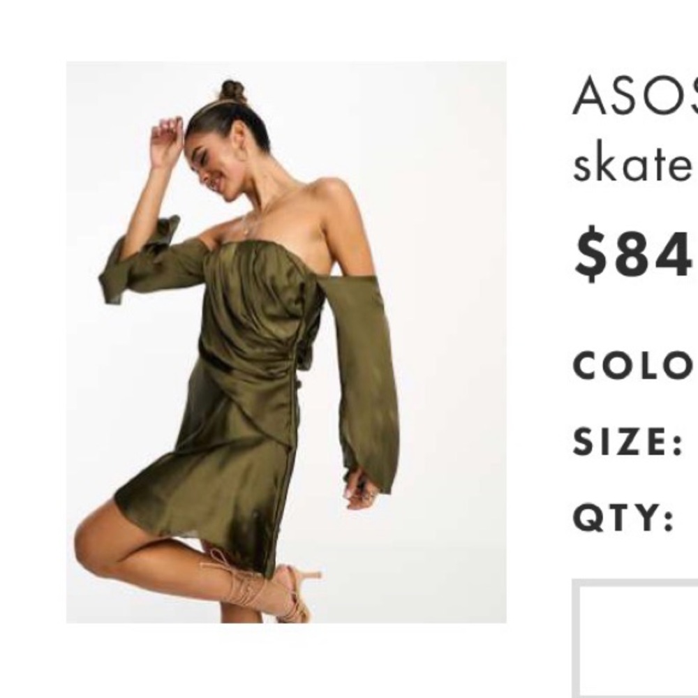 ASOS Olive Green Mini Dress